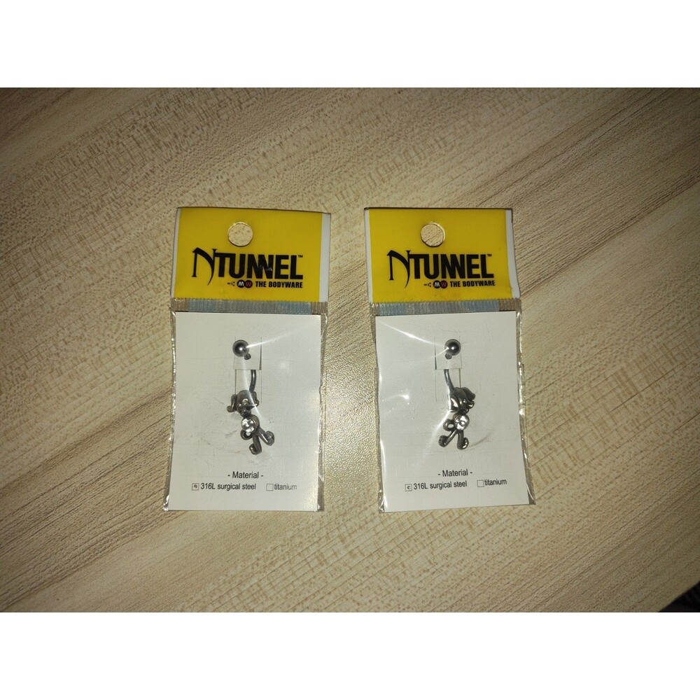 NTUNNEL Curved Barbell Charm - Set Of 2 - Animal Character